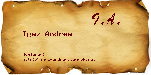 Igaz Andrea névjegykártya